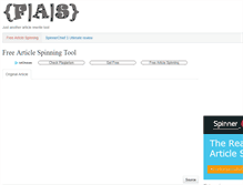 Tablet Screenshot of freearticlespinning.com